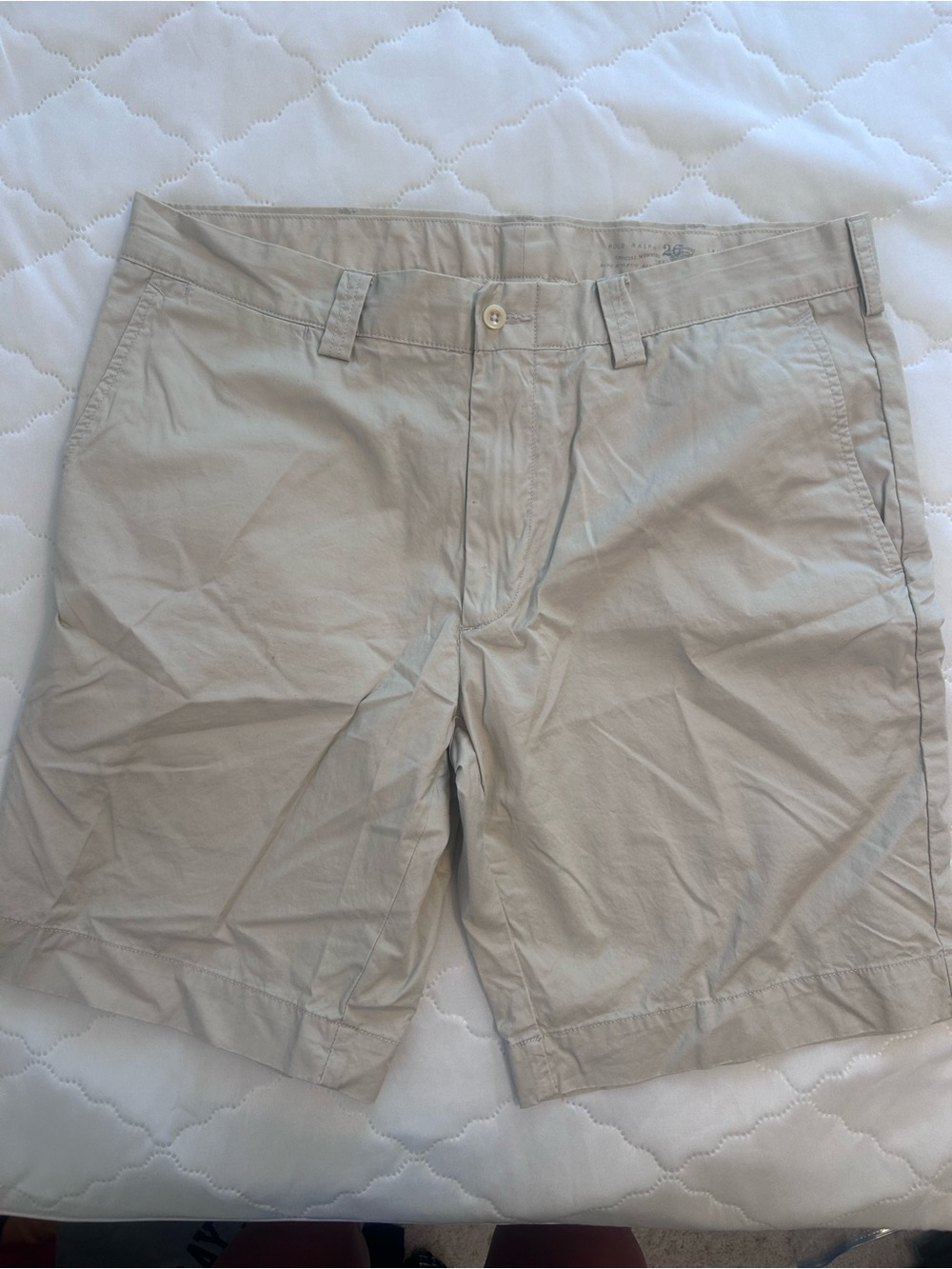 Cute Perfect Condition Men's Ralph Lauren Polo Khaki Flat Front Shorts sz36